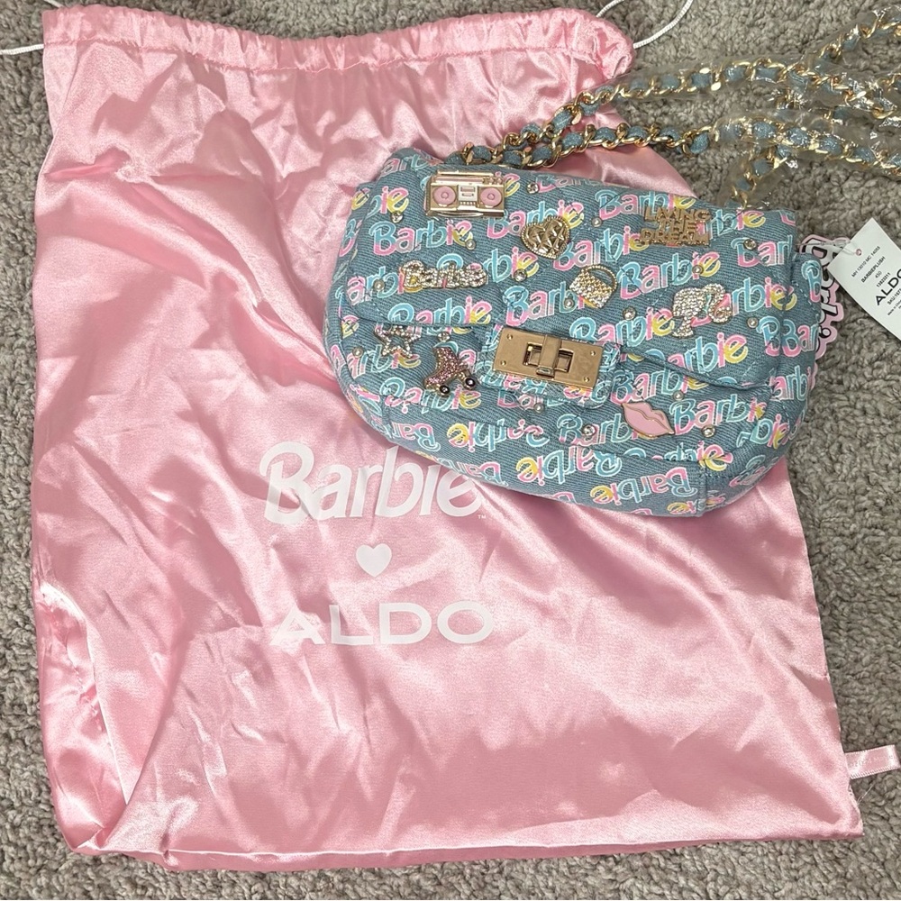 Aldo Barbie Pastel Bag with Gold Chain